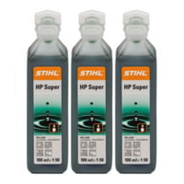 3x Stihl HP Super 2 Stroke Oil 100ml One Shot 0781 319 8052 Garden