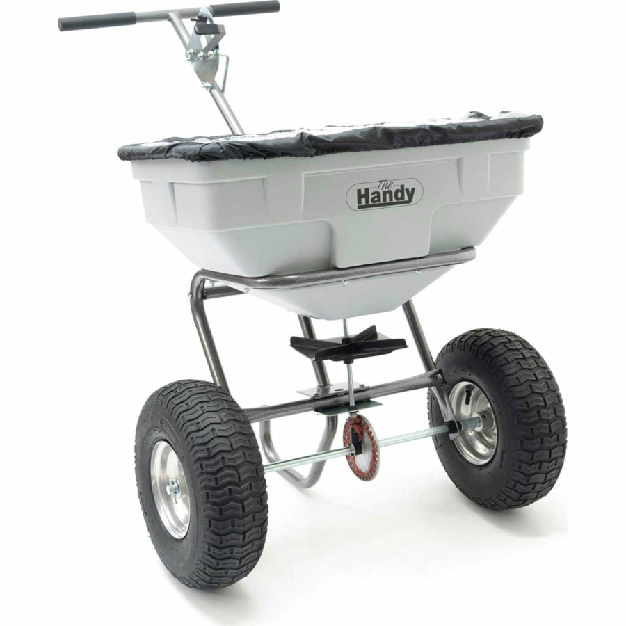 Handy THS125 Push Feed And Grass Broadcast Spreader 57kg Garden