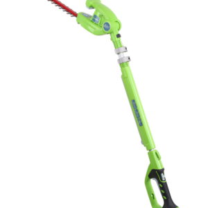 Greenworks G24PH51K2 24V Long Reach Hedge Trimmer with 2Ah battery and charger
