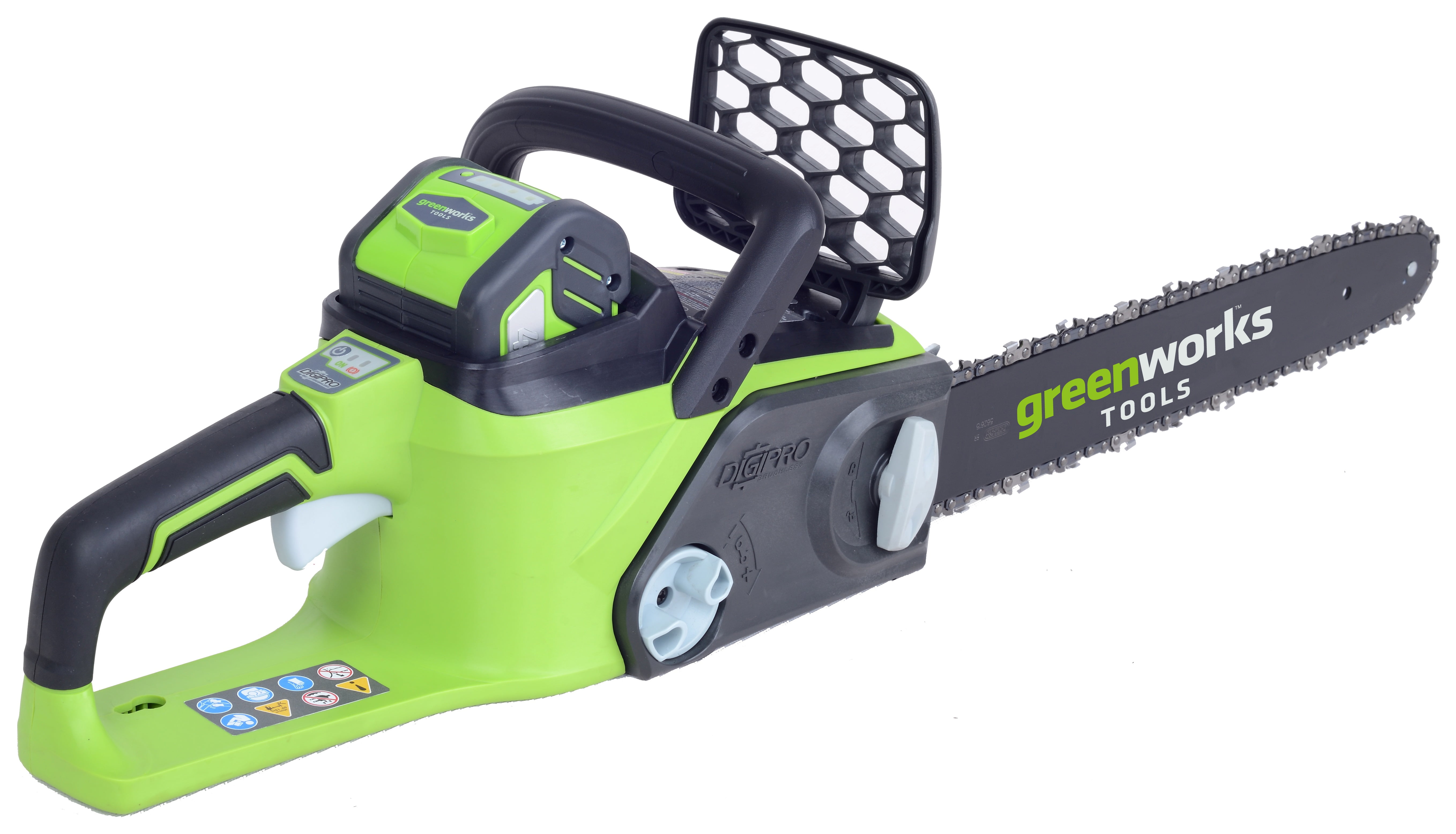 Greenworks Gd40cs40k2 40v Brushless 40cm 16 Chainsaw With Battery 5438