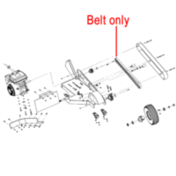 DR Power Replacement 265631 Belt for DR 9HP Stump Grinder Garden