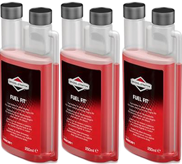 Three 250ml Bottles Briggs & Stratton Fuel Fit Stabiliser 992381