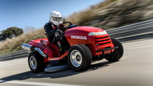 Honda High-Speed Mower On The Track