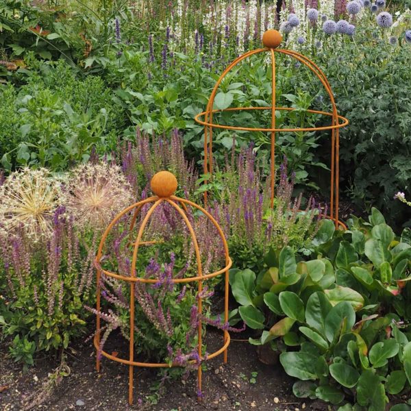 Lobster Pot Plant Support - Rust