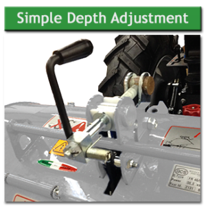 BCS 750 Simple Lever Depth Adjustment