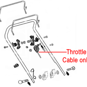 AL-KO Rear Roller Lawnmower Throttle Cable 529466