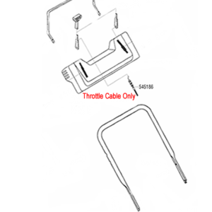 AL-KO Rear Roller Lawnmower Throttle Cable 545186