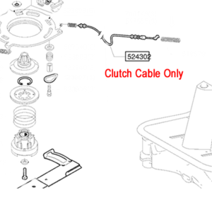 AL-KO Ride On Mower Blade Engagement Cable 524302