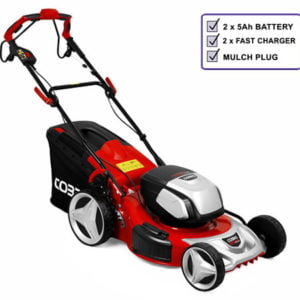 Cobra MX51S80V Self-Propelled Cordless Lawnmower c/w 2 x Batteries and Chargers