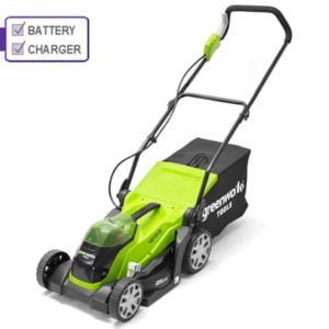 Greenworks G40LM35K2 40v Cordless mower c/w battery & charger