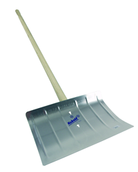 Wooden Handle 400mm Width Aluminium Snow Shovel