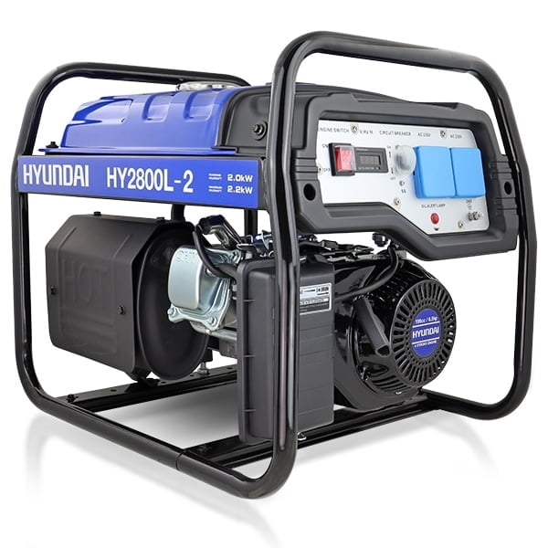 Hyundai 2.2kW / 2.75kVa* Recoil Start Site Petrol Generator | HY2800L-2