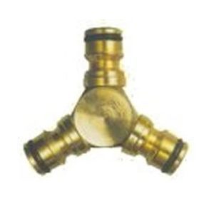 CK Brass Interlock Three Way Hose Connector