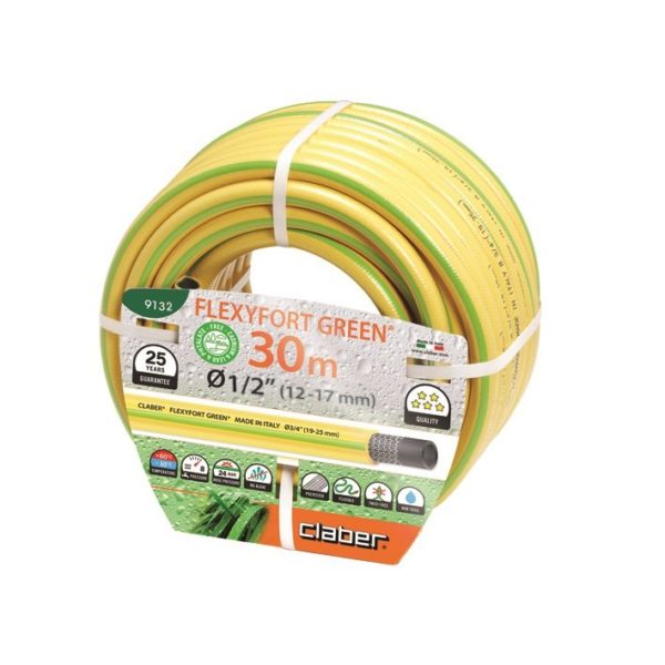 Claber Flexyfort Green Hosepipe 1/2" - 30 Metres