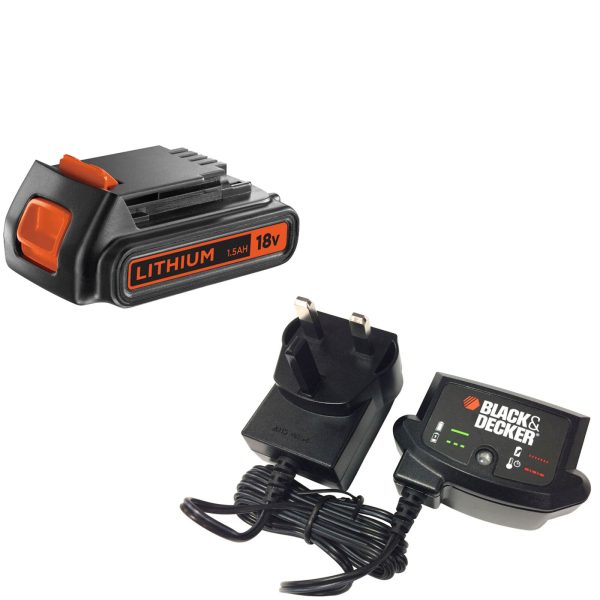 Black and Decker Genuine 18v Li-ion Battery and Charger Pack 1.5ah 240v