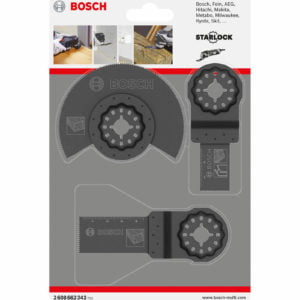 Bosch 3 Piece Universal Starlock Oscillating Multi Tool Cutting Blade Set