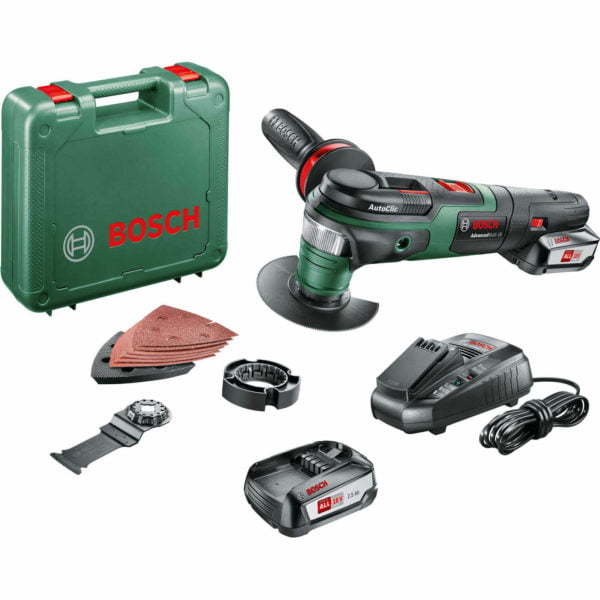 Bosch ADVANCEDMULTI 18v Cordless Starlock Oscillating Multi Tool 2 x 2.5ah Li-ion Charger Case