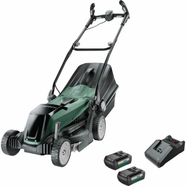 Bosch EASYROTAK 36-550 36v Cordless Rotary Lawnmower 380mm 2 x 2ah Li-ion Charger