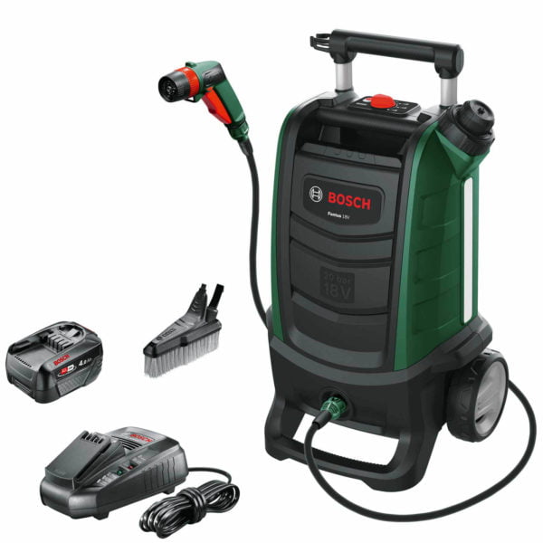 Bosch FONTUS Gen II 18v Cordless Low Pressure Washer 20 Bar 1 x 4ah Li-ion Charger