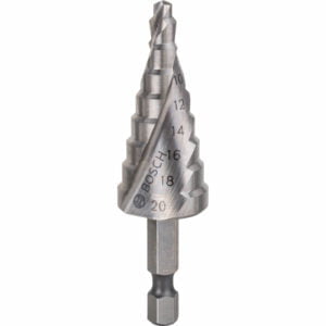 Bosch Hex Shank HSS Step Drill Bit 4mm - 20mm