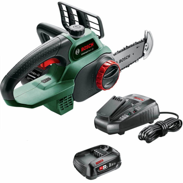 Bosch UNIVERSALCHAIN 18v Cordless Chainsaw 200mm 1 x 2.5ah Li-ion Charger