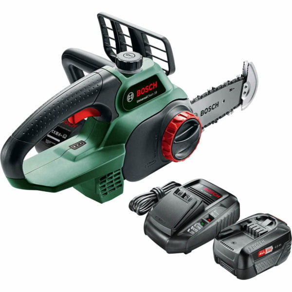 Bosch UNIVERSALCHAIN 18v Cordless Chainsaw 200mm 1 x 4ah Li-ion Charger