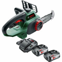 Bosch UNIVERSALCHAIN 18v Cordless Chainsaw 200mm 2 x 2.5ah Li-ion Charger