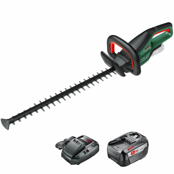 Bosch UNIVERSALHEDGECUT 18V-55 18v Cordless Hedge Trimmer 550mm 1 x 6ah Li-ion Charger