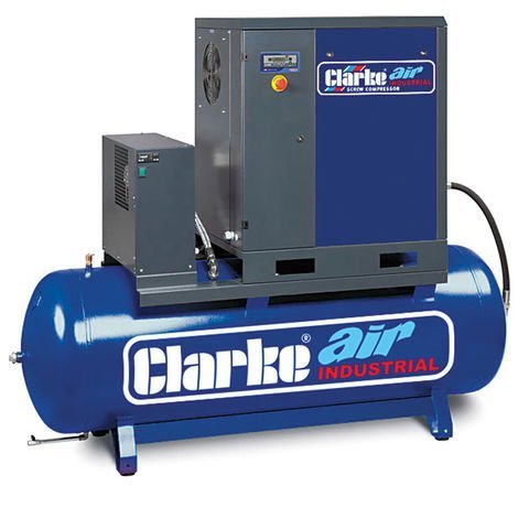 Clarke Clarke CXR15RD 53cfm 270Litre 15HP Industrial Screw Compressor with Air Receiver & Dryer (400V)