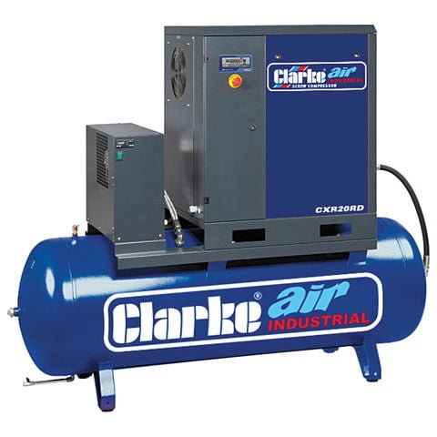 Clarke Clarke CXR20RD 65.3cfm 500Litre 20HP Industrial Screw Compressor with Air Receiver & Dryer (400V)