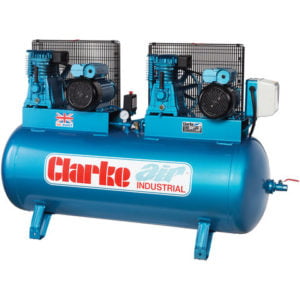 Clarke Clarke XE37/270 (O/L) 36cfm 270Litre 2x4HP Industrial Air Compressor (230V)