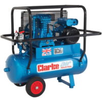 Clarke Clarke XEP15H/50 (OL) 14cfm 50Litre 3HP Industrial Air Compressor with Cage (110V)