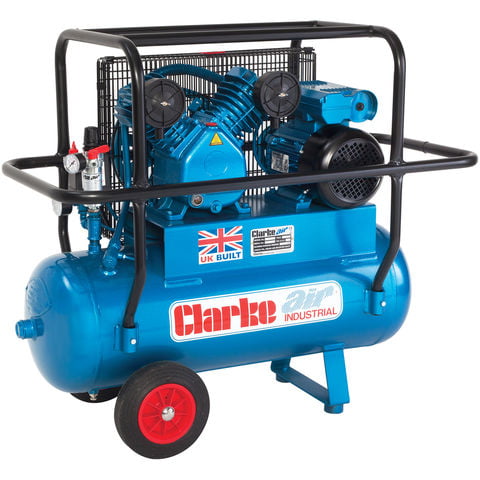 Clarke Clarke XEPVH16/50 (OL) 14cfm 50Litre 3HP Portable Industrial Air Compressor with Cage (110V)