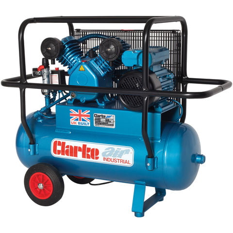 Clarke Clarke XEPVH16/50 (OL) 14cfm 50Litre 3HP Portable Industrial Air Compressor with Cage (230V)