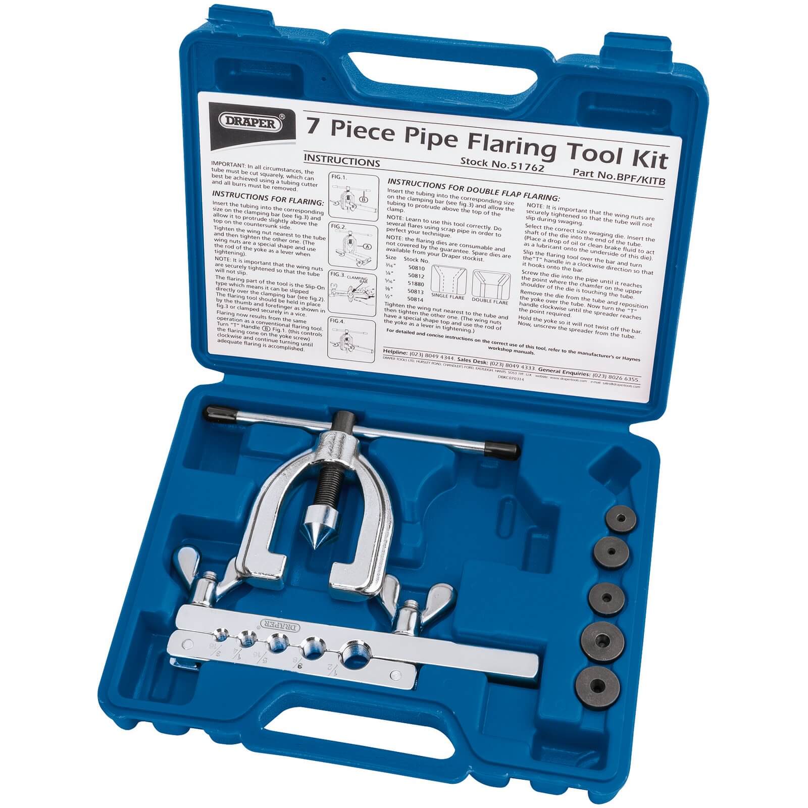 Draper 7 Piece Brake Pipe Flaring Tool Kit Garden Equipment Review