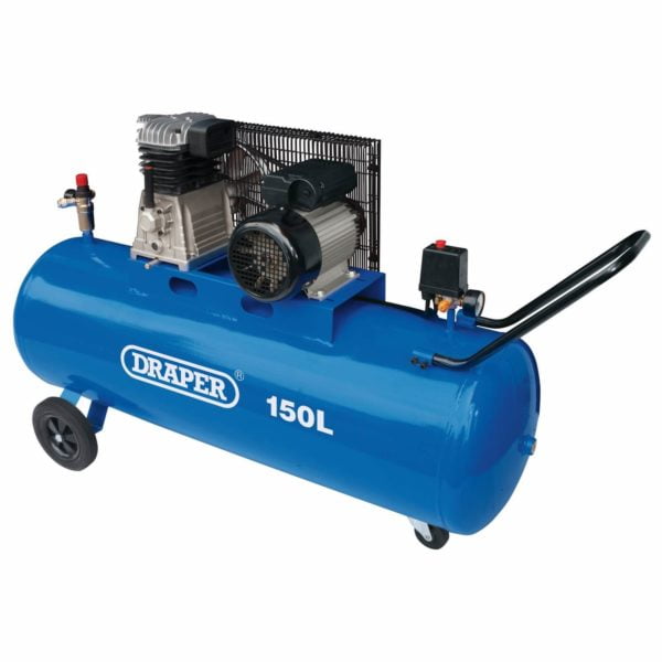 Draper DA150/369M 150 Litre Belt Driven Air Compressor 240v