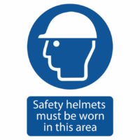 Draper Safety Helmets Must Be Worn In This Area Sign 400mm 600mm Standard