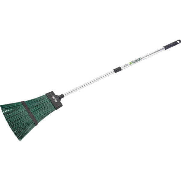 Draper Telescopic Handle Aluminium Garden Broom 0.65m - 1m