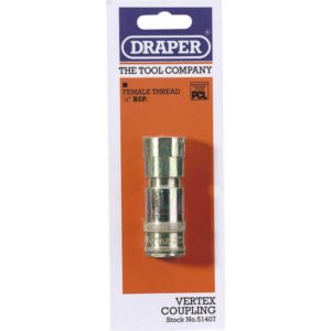 Draper Vertex Air Coupling Tapered Female Thread 1/2" BSP Pack of 1