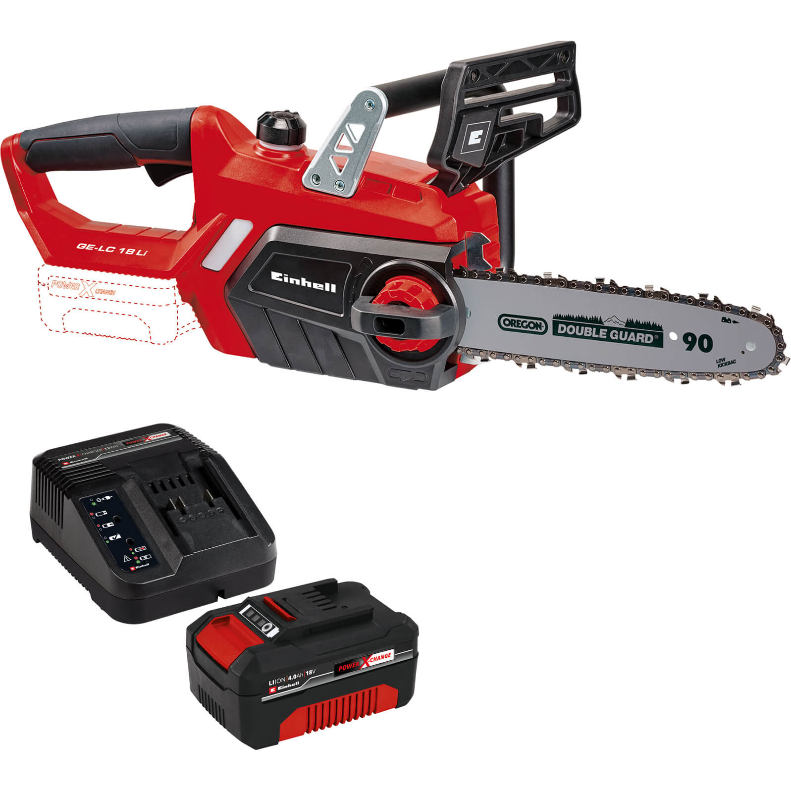 3 Catene Per Motosega Semi-Scalpello – Compatibili Con Einhell GE-LC 18 Li Solo, 25 Cm, 3/8″ 1,1 Mm 40 TG