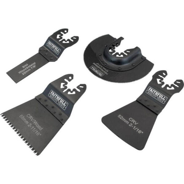 Faithfull 4 Piece Oscillating Multi Tool Flooring Accessory Set