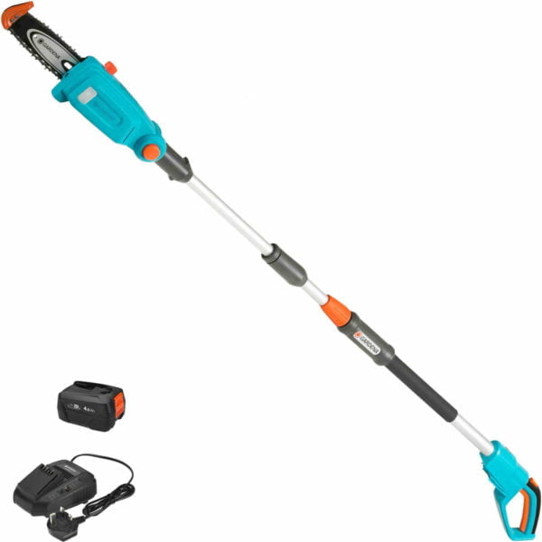 Gardena TCS 20/18 P4A 18v Cordless Telescopic Tree Pruner 200mm 1 x 4ah Li-ion Charger