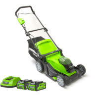 Greenworks 40V Greenworks G40LM41K2X 40cm Cordless Lawnmower with 2 x 2Ah Batteries and Charger (40V)