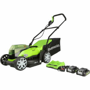 Greenworks G24X2LM36K 48v Cordless Rotary Lawnmower 360mm 2 x 2ah Li-ion Charger