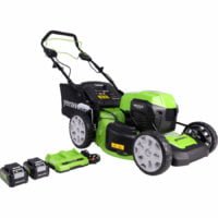 Greenworks GD24X2LM46SK 48v Cordless Self Propelled Rotary Lawnmower 460mm 2 x 4ah Li-ion Charger