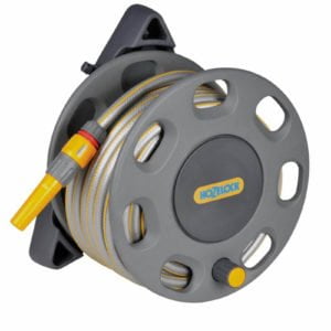 Hozelock Compact Wall Mounted Hose Reel 1/2" / 12.5mm 30m Grey & Yellow