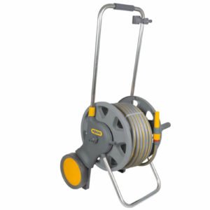 Hozelock Large Wheel Hose Reel Cart 1/2" / 12.5mm 50m Grey & Yellow