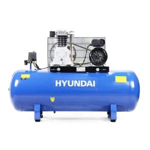 Hyundai 150 Litre Air Compressor, 14CFM/145psi, Twin Cylinder, Belt Drive 3hp | HY3150S