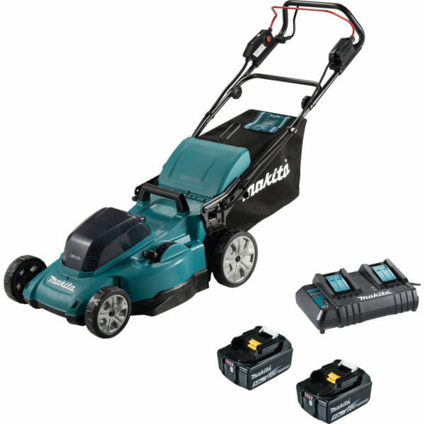 Makita DLM481 Twin 18v LXT Cordless Lawnmower 480mm 2 x 5ah Li-ion Charger