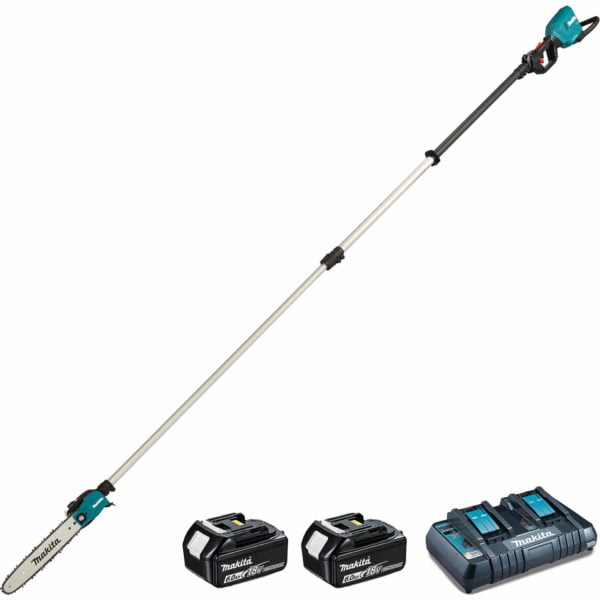 Makita DUA301 Twin 18v LXT Cordless Brushless Telescopic Pole Saw 2 x 6ah Li-ion Charger